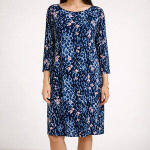 Boden Blue and Pink Patterned Dress